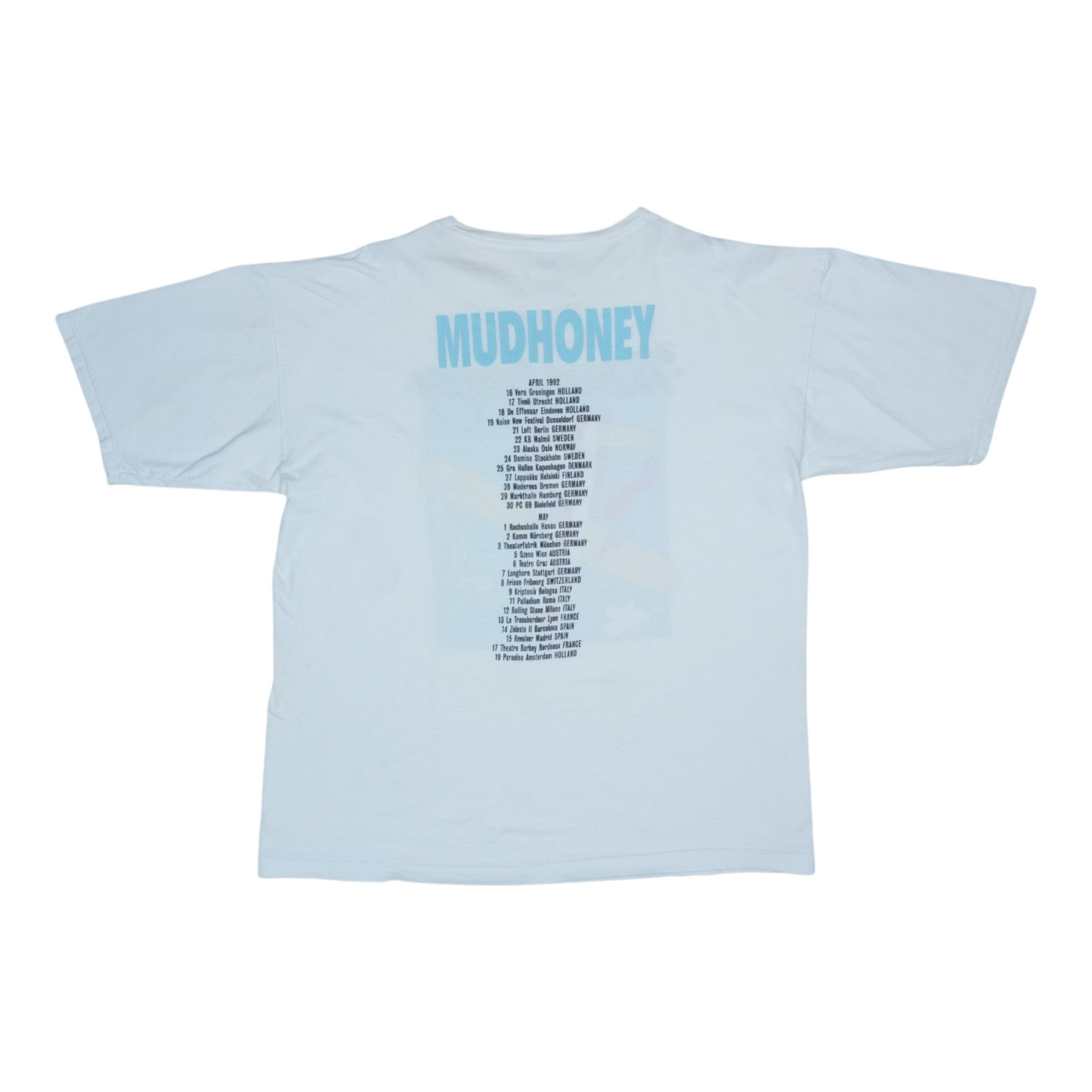 Vintage 1992 Mudhoney European Tour Shirt, 90s Vintage Concert