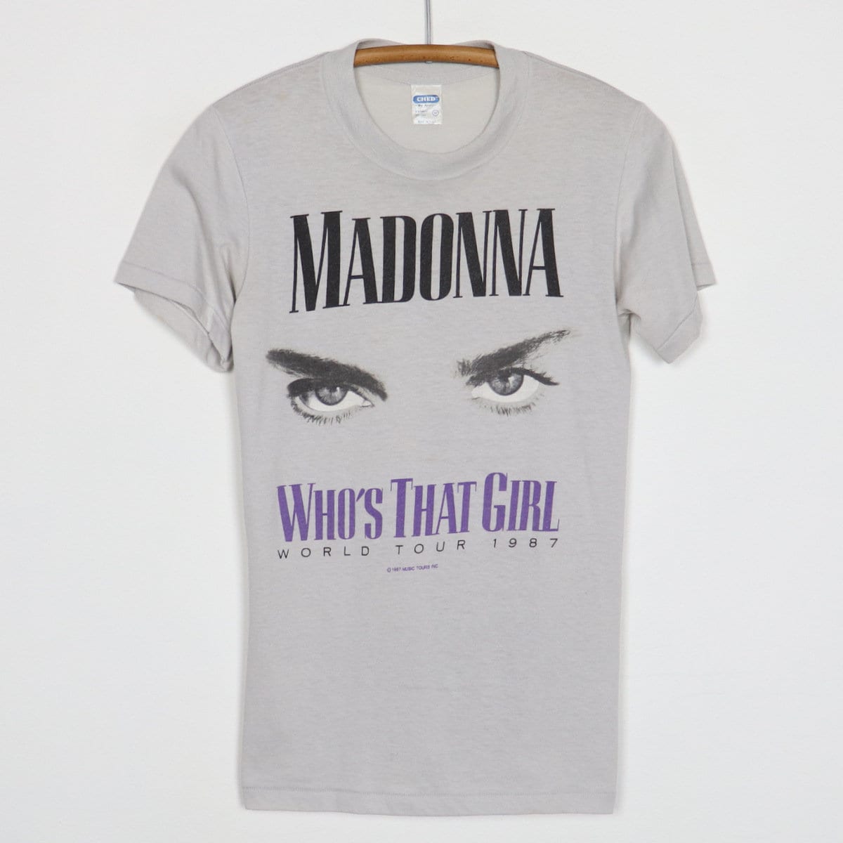 Discover vintage 1987 Madonna Who's That Girl World Tour Shirt