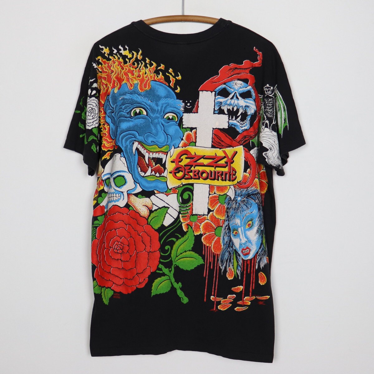 Vintage 1992 Ozzy Osbourne Tattoo All Over Print Shirt - Etsy 日本