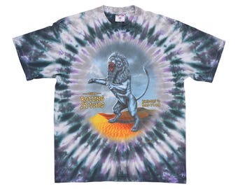 vintage 1997 Rolling Stones Bridges To Babylon Tie Dye Tour Shirt