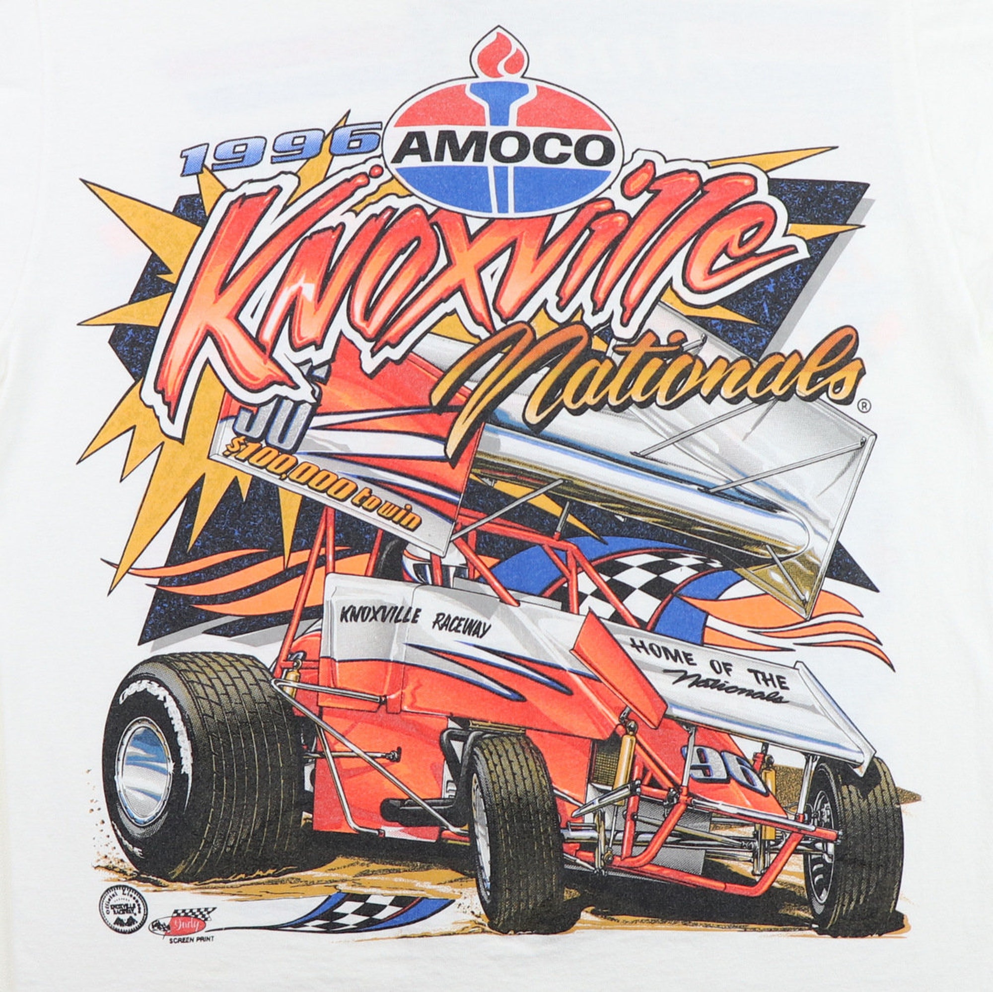 vintage 1996 Knoxville Nationals Sprint Car Race Shirt