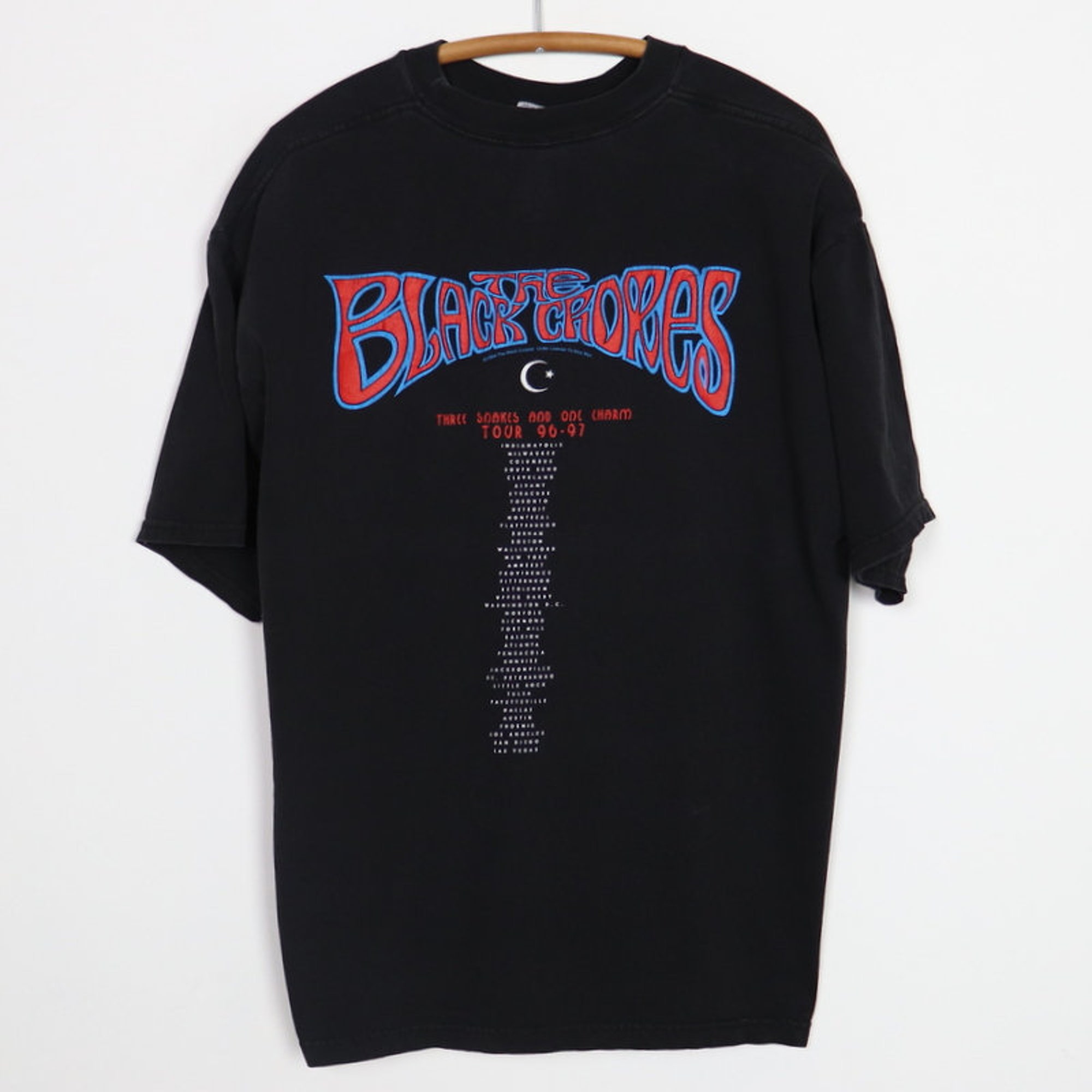 vintage 1996 Black Crowes Three Snakes And One Charm Tour Shirt