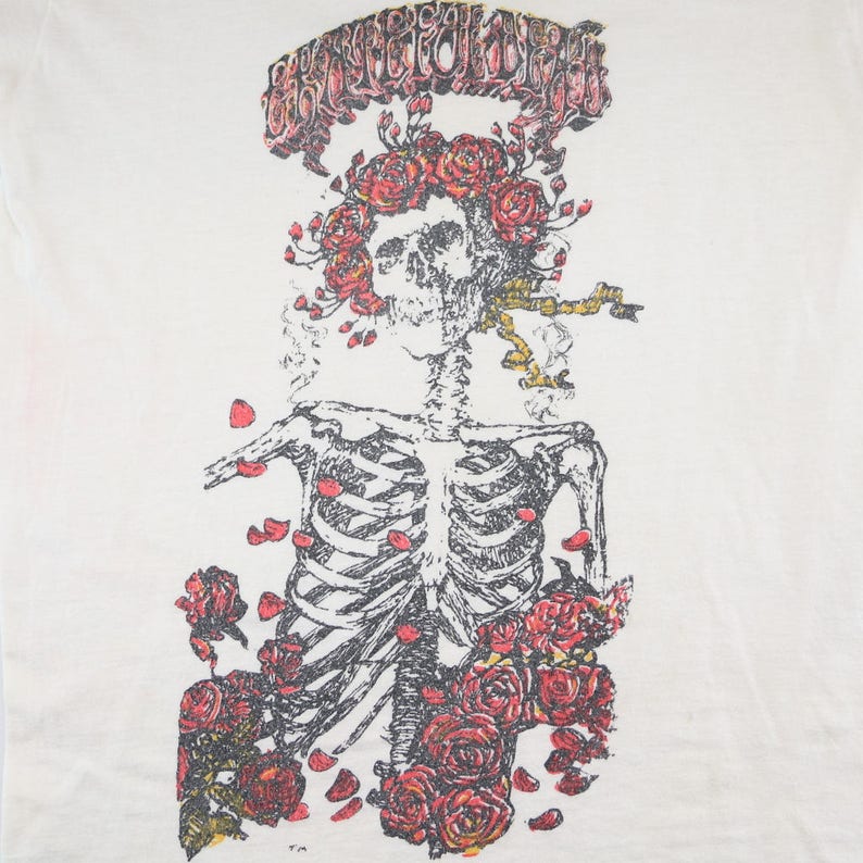 Grateful Dead Shirt Vintage tshirt 1970s Bertha Skeleton Tee | Etsy