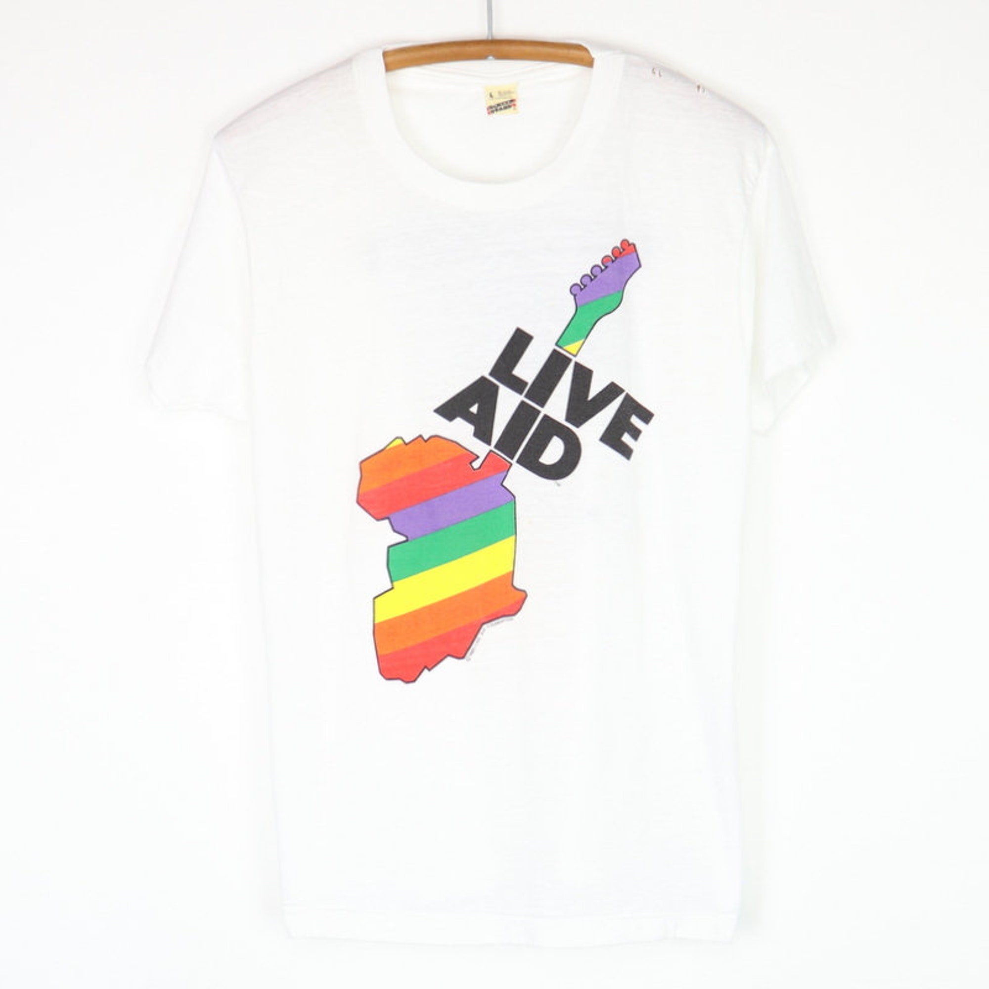 vintage 1985 Live Aid This Shirt Saves Lives Concert Shirt
