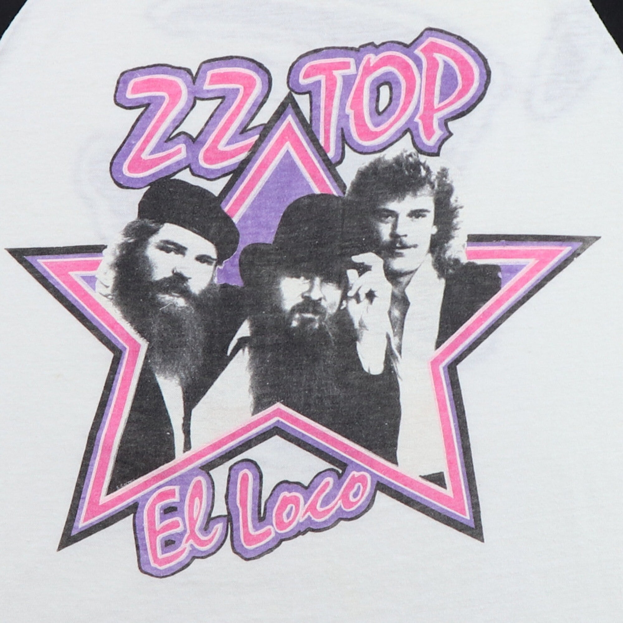 vintage 1982 ZZ Top El Loco Tour Baseball Tee