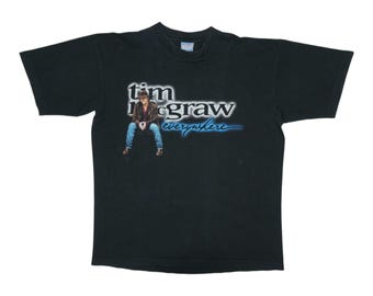 Vintage Tim Mcgraw Everywhere Double Sided Graphic White T Shirt