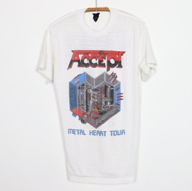 ikke noget Kærlig Blive opmærksom Vintage 1985 Accept Metal Heart Tour Shirt - Etsy Finland