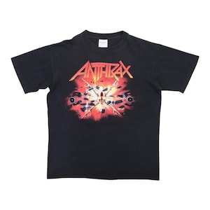 Vintage 1990 Anthrax Persistence of Time Band T-shirt / Single