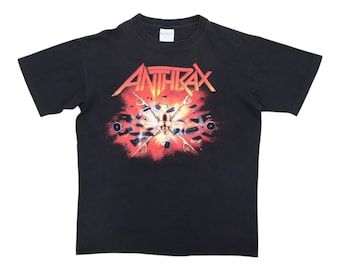 Vintage 1987 Anthrax Mosh It up Tour Band Ringer T-shirt / Single
