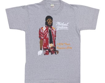 Vintage 1984 the Jacksons World Tour Graphic Band T Shirt