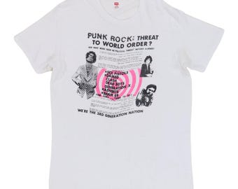 Vintage Chaotic Dischord T Shirt Tee Jerzees Size Large L Rock