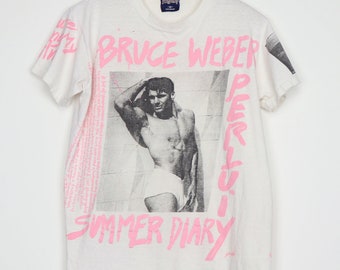 レイ　 vintage bruce weber summer diary Vintage 1986 Bruce Weber Summer Diary Shirt - Etsy Singapore