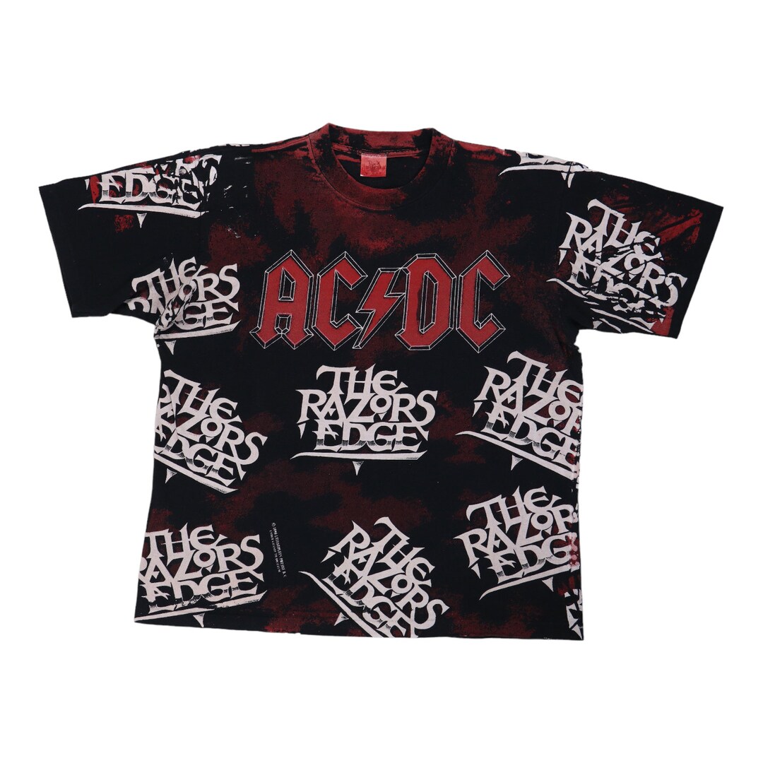 Vintage 1990 ACDC Razors Edge All Over Print Shirt - Etsy