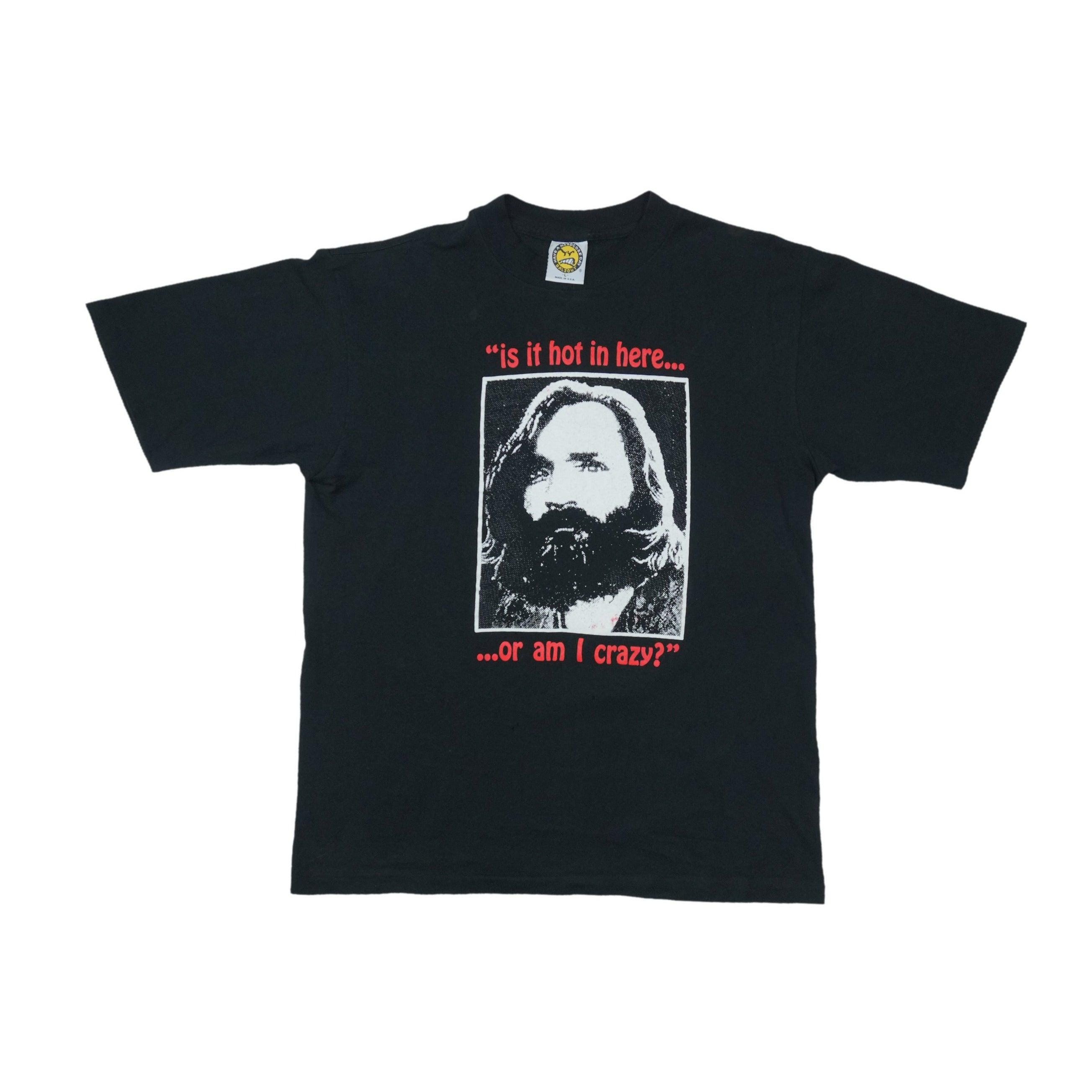 【値下げ不可】古着 90s CHARLES MANSON Vintage 1990s Charles Manson is It Hot in Here Shirt, 90s Vintage