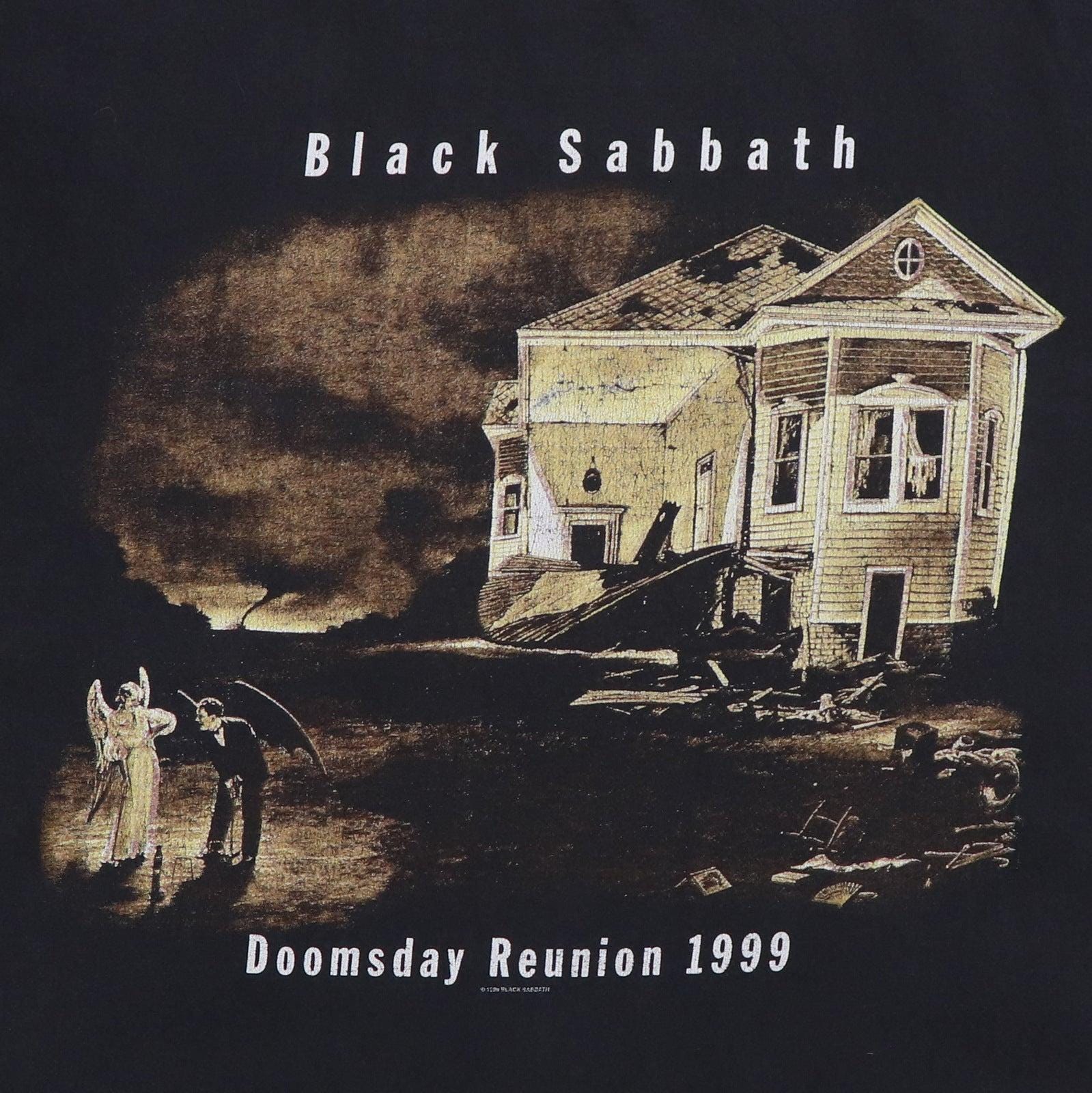希少 Black Sabbath 1999 DOOMSDAY REUNION Vintage 1999 Black Sabbath Doomsday Reunion Tour Shirt, 90s