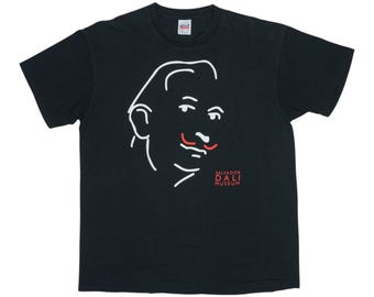 Vintage 90's Salvador Dali the Three Ages Art Graphic Tee Size XL