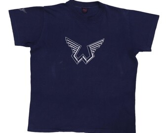 vintage 1976 Wings Over America Capitol Records Promo Shirt, 70s Vintage Rock Band Shirt, Blue Vintage Tee