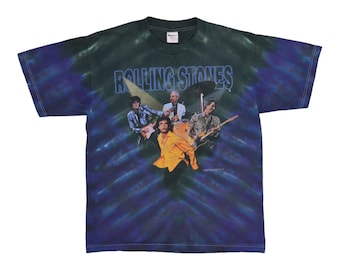 VINTAGE!!! the Rolling Stones 2002 2003 Tour Tshirt Tie Dye Design