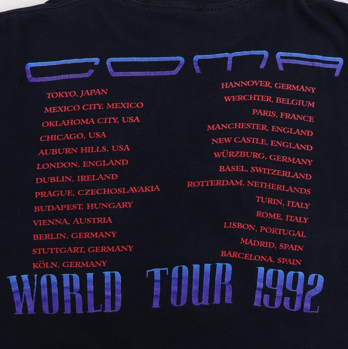 Buy Vintage 1992 Guns N Roses Coma Tour Shirt Size: Extra Large 
