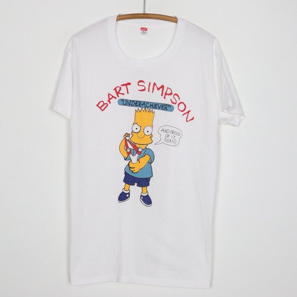 Vintage 1990s bart simpson underachiever and proud of it shirt