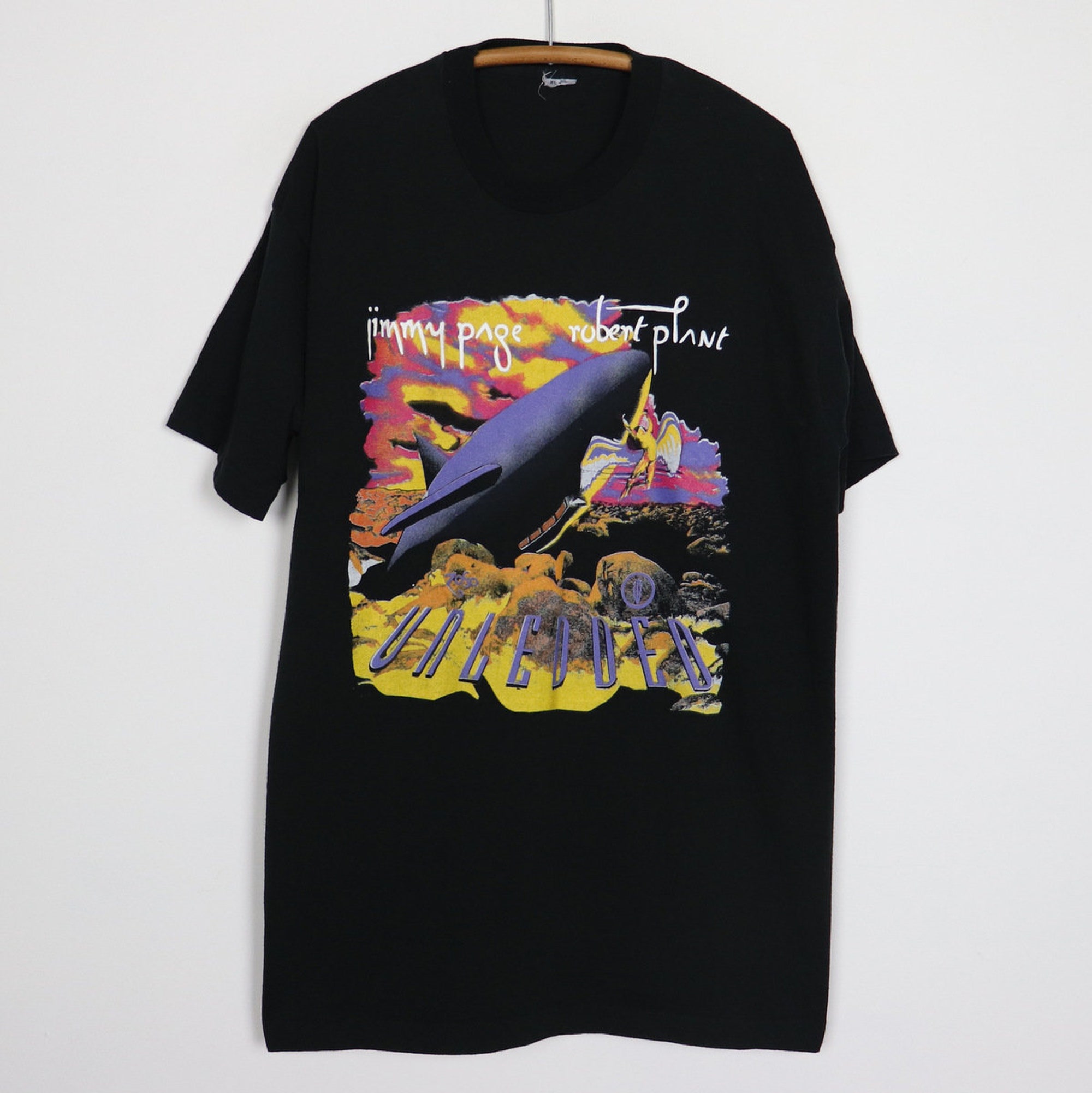 Discover vintage 1995 Jimmy Page Robert Plant No Quarter Tour Shirt