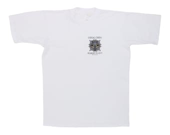 vintage 1990 Robert Plant Manic Nirvana Crew Tour Shirt, 90s Alt Rock Band Shirt, Vintage Tour Tee, Mens Size XL, White Vintage Tee