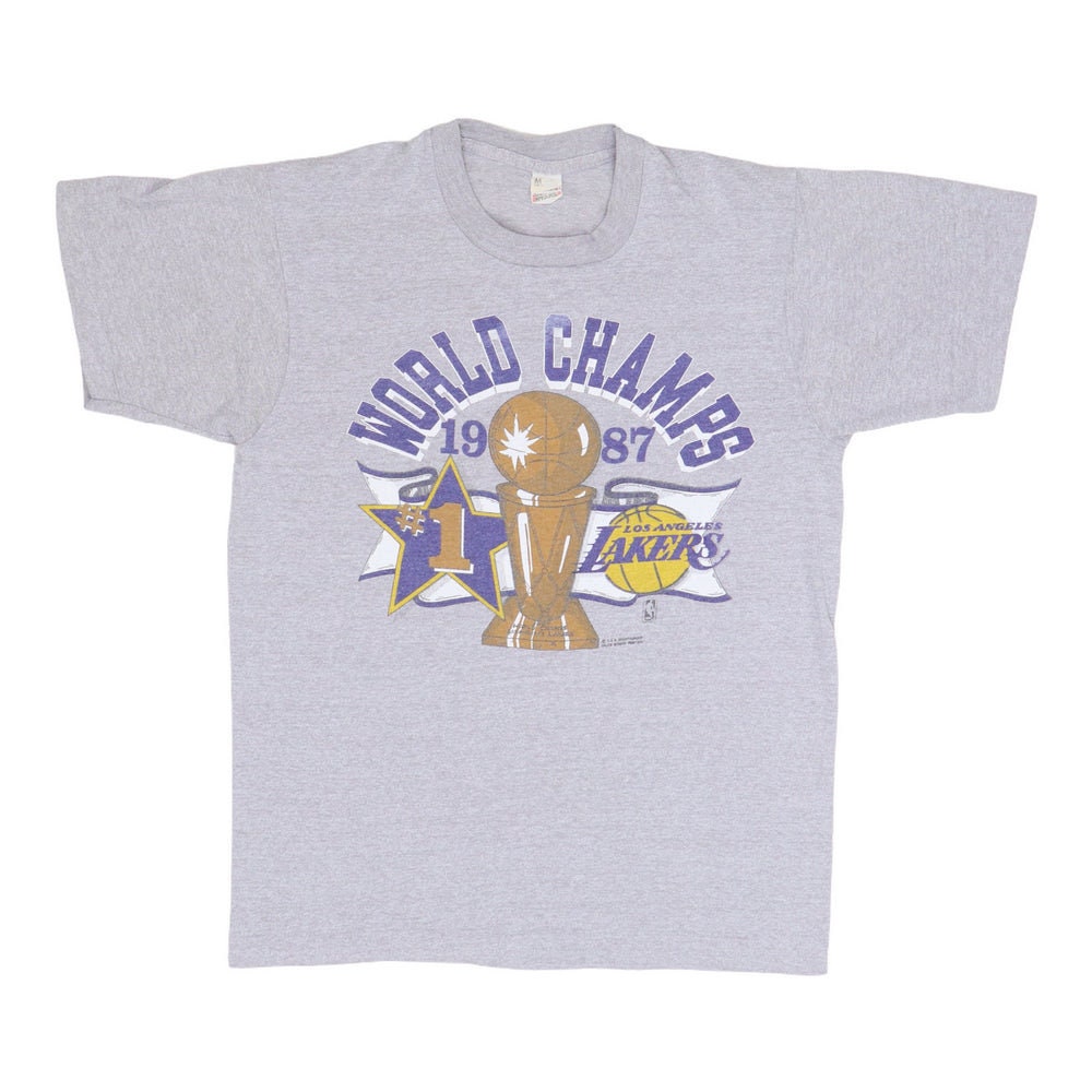 Los Angeles Lakers Vintage 1987 Finals Champions 80's Logo 7 Single St –  thefuzzyfelt