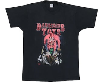Vintage DANGEROUS TOYS Shirt 1989 Sporting A Woody Concert Shirt