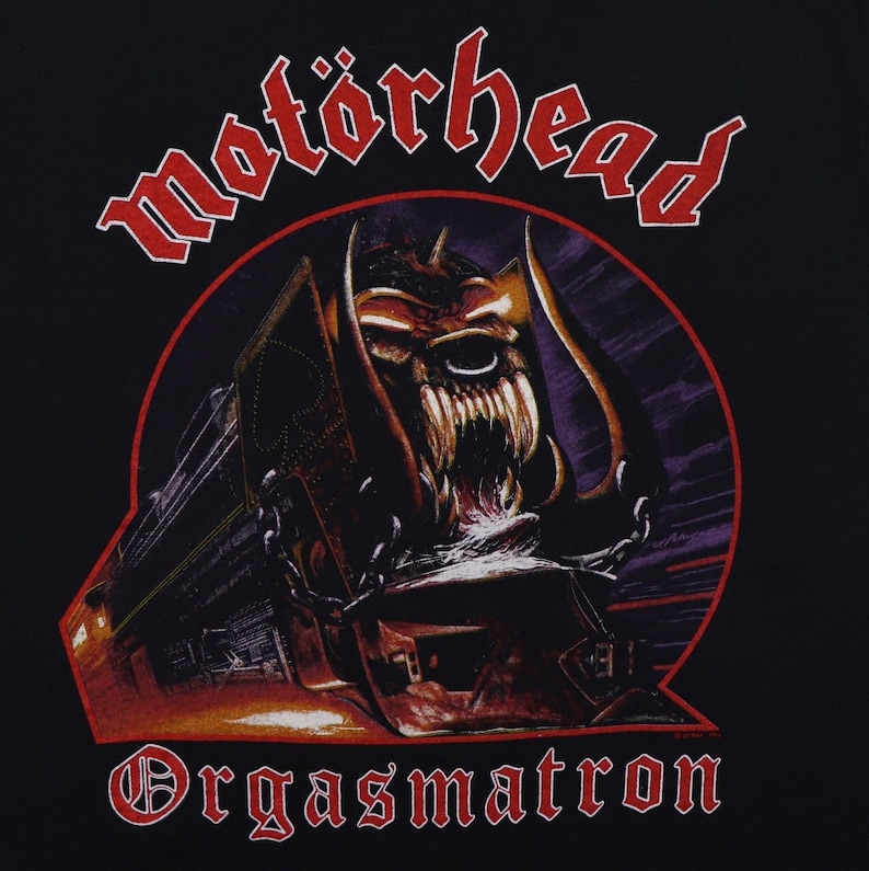 Vintage 1986 motorhead orgasmatron i came did you shirt image 2