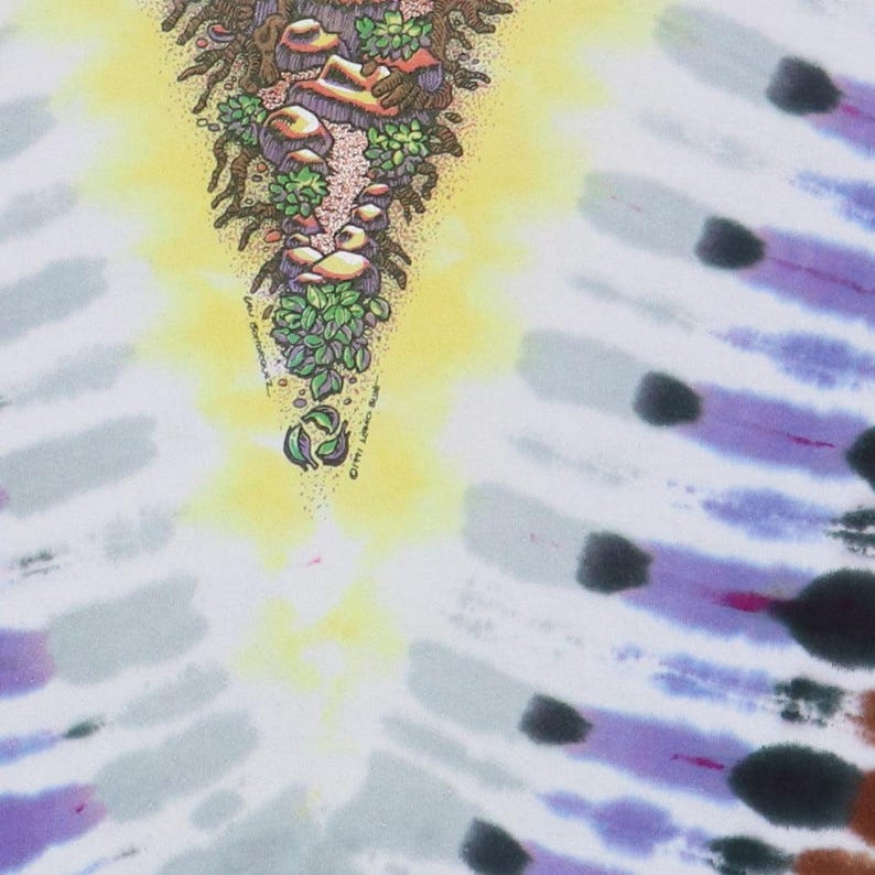 vintage 1991 Psychedelia Liquid Blue Tie Dye Shirt image 6