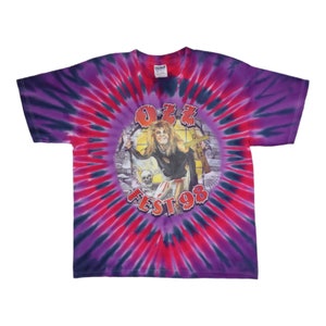 vintage 1998 Ozzfest Tour Tie Dye Shirt