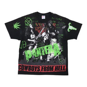 vintage 1990s Pantera Cowboys From Hell All Over Print Shirt