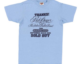 vintage 1980 Bob Seger Sold Out Concert Shirt