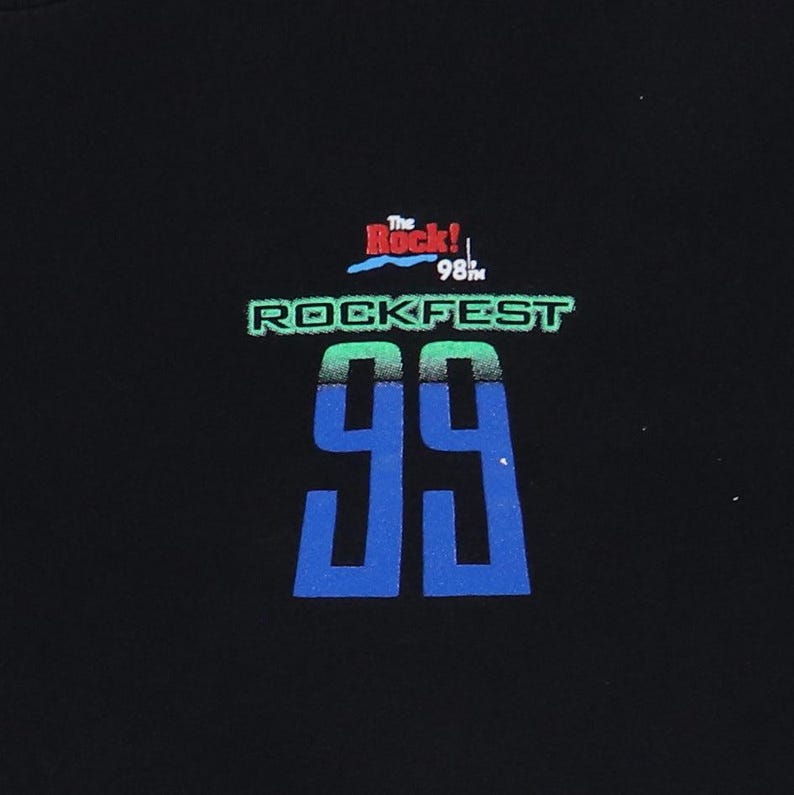 vintage 1999 Rockfest Kansas City 98.9 The Rock Concert Shirt imagem 3