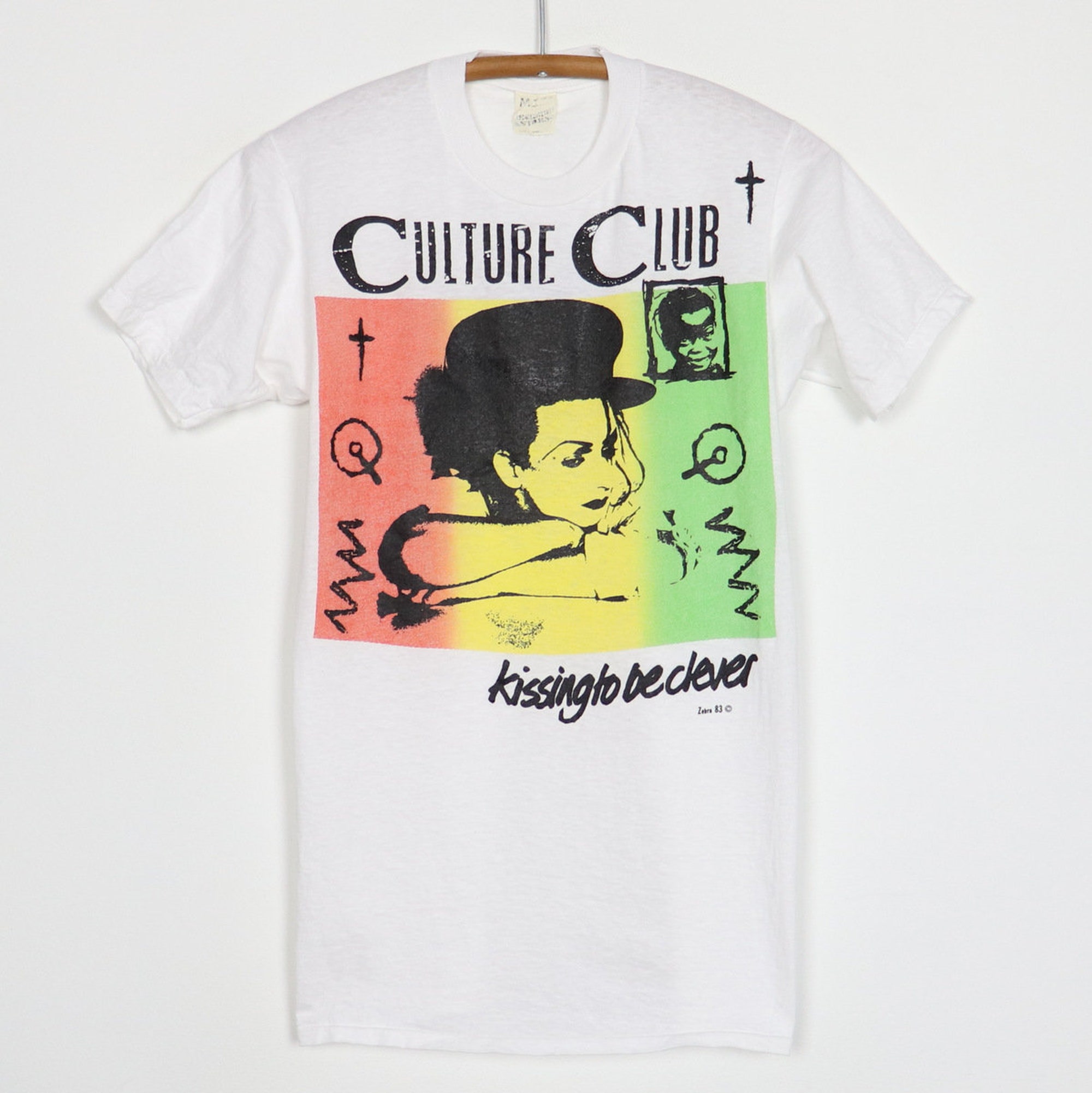 vintage 1983 Culture Club Kissing To Be Clever Shirt