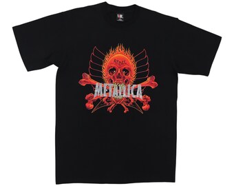 Vintage 1990s METALLICA Pushead Distressed Black Concert Tour T 