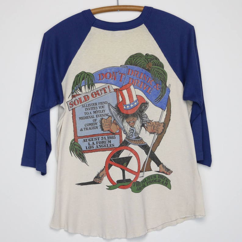 Motley Crue Shirt Vintage tshirt 1985 LA Theatre Of Pain Tour | Etsy
