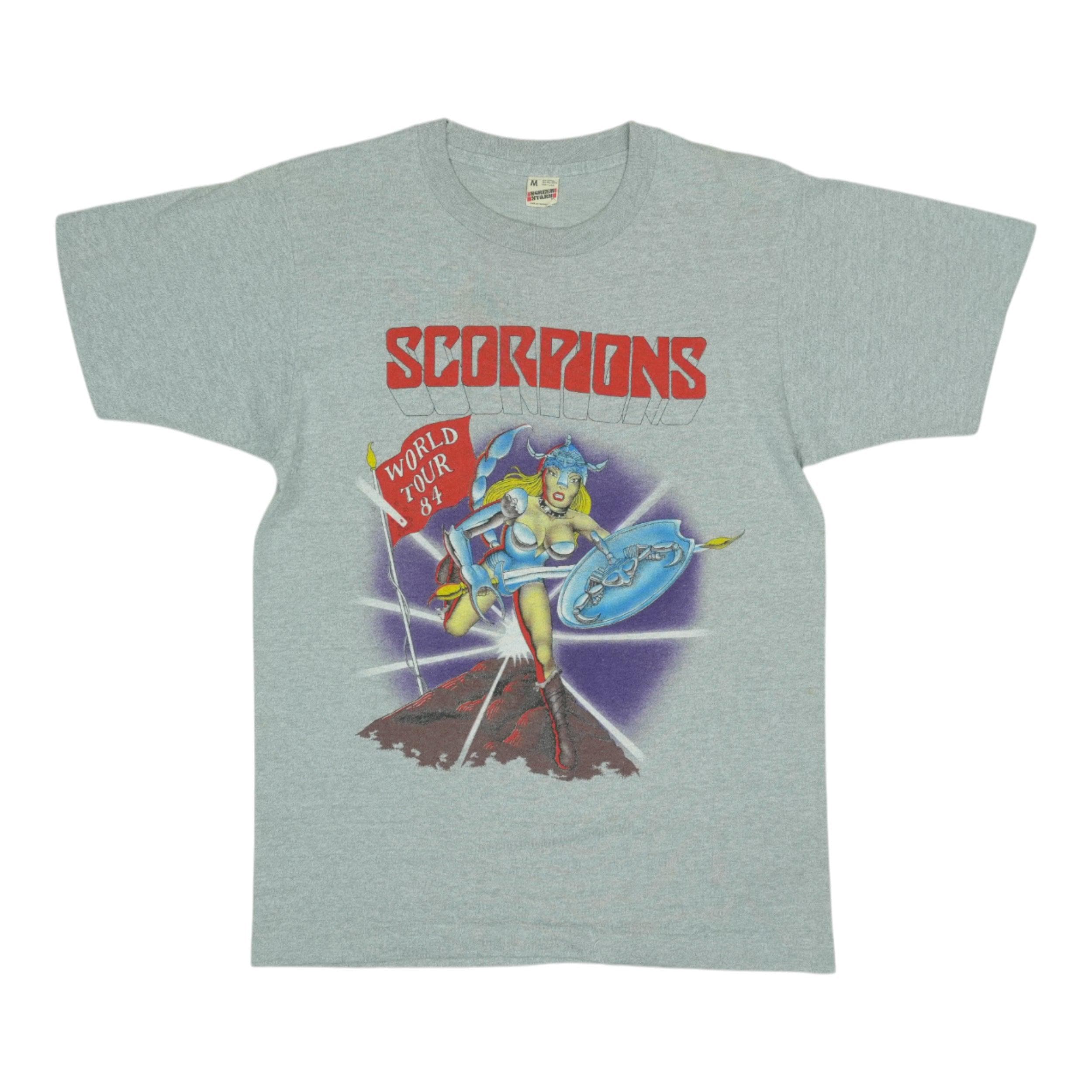 SCORPIONS　80s ツアーTシャツ　ヴィンテージ　バンド　パキ綿 Vintage 1984 Scorpions World Tour Shirt - Etsy