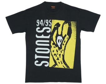 vintage 1994 Rolling Stones Voodoo Lounge Tour Shirt, 90s Vintage Rock Band Shirt, Vintage Tour Tee, Mens Size Large, Black Vintage Tee