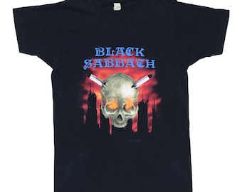 vintage 1989 Black Sabbath Headless Cross Tour Shirt, 80s Vintage Metal Band Shirt, Vintage Tour Tee, Mens Size Large, Black Vintage Tee