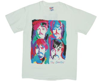 Vintage 90's the Beatles Rubber Soul Album Portrait Tee Size Large