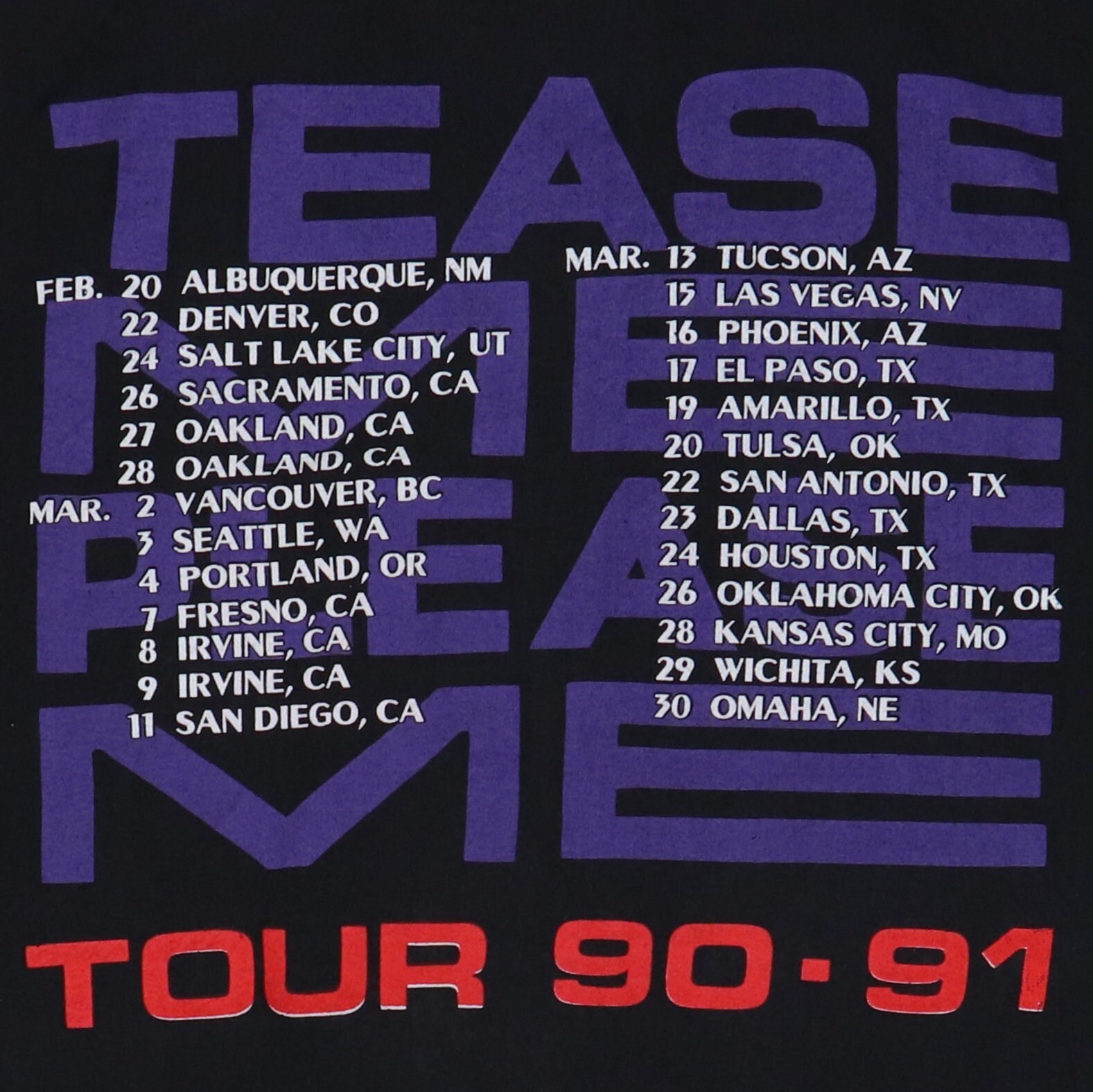 Vintage 1990 Scorpions Tease Me Please Me Tour Shirt - Etsy