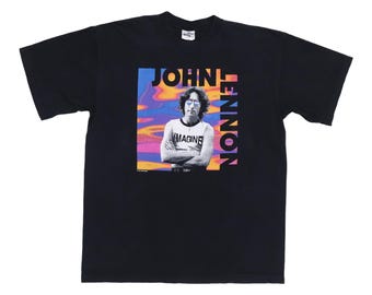 Vintage 1991 John Lennon Graphic T-shirt / Band Tee Single Stitch