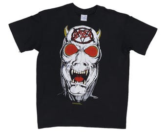 90s SLAYER ツアーTシャツ SPILL THE BLOOD Vintage 1990 Slayer Spill The Blood T-Shirt – Mills Vintage USA