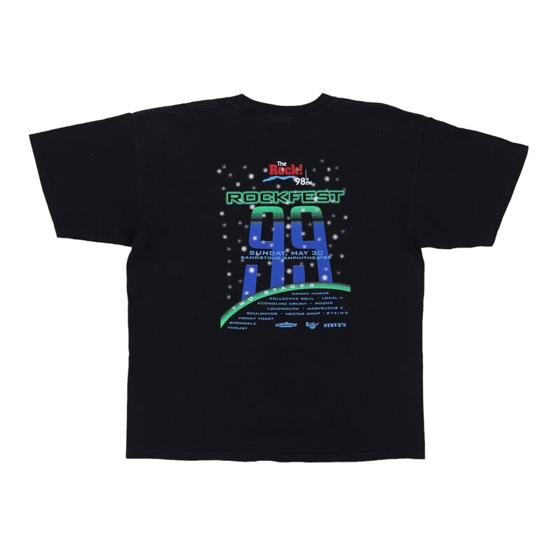 vintage 1999 Rockfest Kansas City 98.9 The Rock Concert Shirt imagem 2