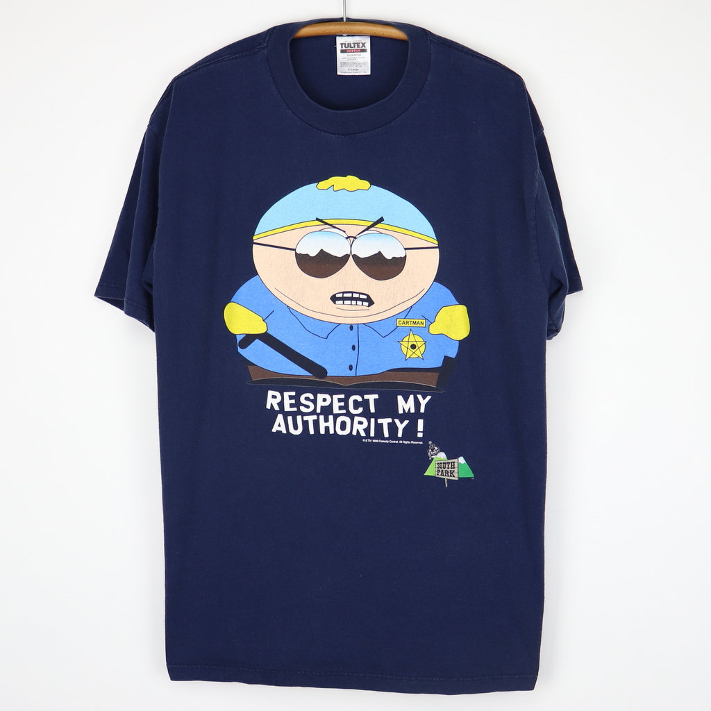 Vintage 1998 South Park Cartman Respect My Authority Shirt Vintage 1998 South Park Cartman Respect My Authority Shirt
