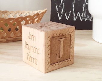 baby MEMORIAL BLOCK - personalized wooden keepsake to remember infant loss, baby bereavement gift, in memory of child