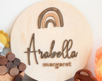 wooden name sign for nursery - personalized name sign for girl or boy bedroom, custom name sign for kids wall