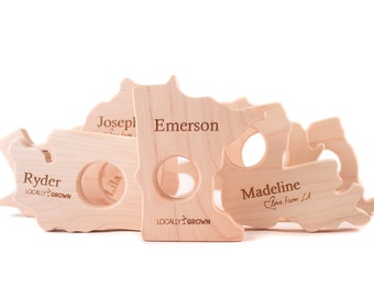 wooden teething