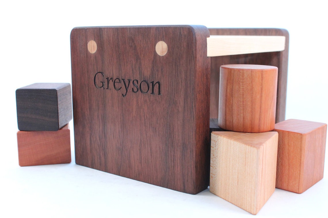 Shape Sorter a Personalized Wooden Shape Sorting Toy With Etsy